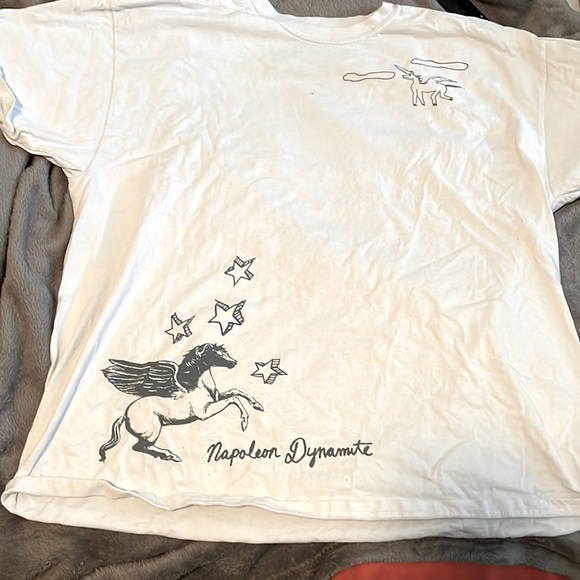 White Unicorn Napoleon Dynamite T Shirt - Picture 1 of 1